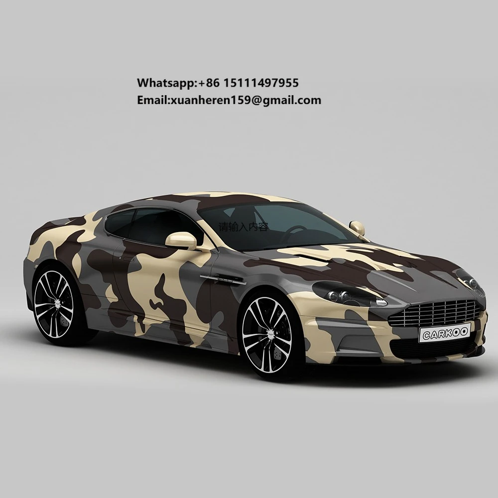 

Custom Army Camouflage PVC Car Wrap Kits Durable Vinyl Designs for Stealth Vehicles Color-Changing Body Covering