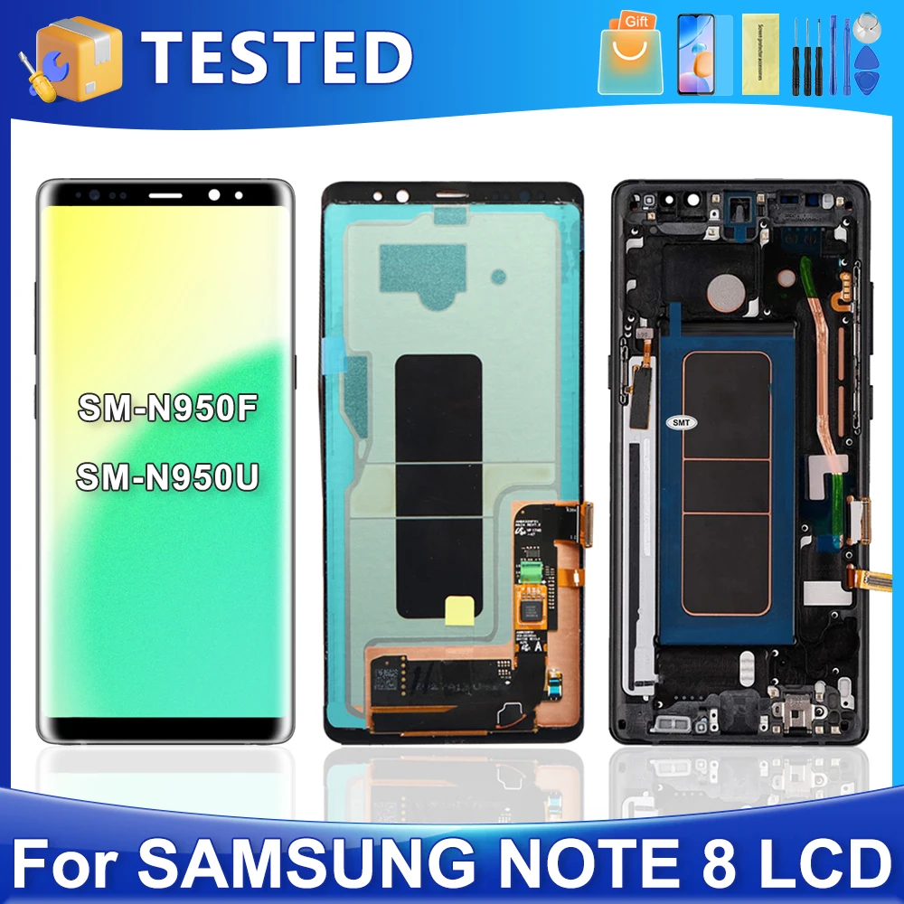 6.3''Note 8 For Samsung For Note8 N950F N950U N950W N950FD LCD Display Touch Screen Digitizer Assembly Replacement