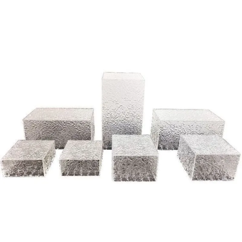 Acrylic water ripple dessert stone display, premium display stand