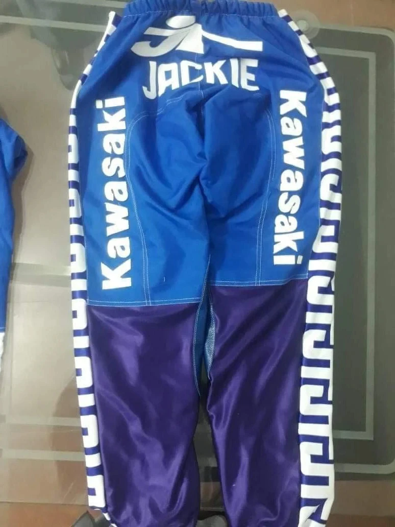 2025 كاواساكي خمر سباق السراويل التجفيف السريع السراويل الرياضية غير رسمية ربيع الخريف فضفاضة مريحة للتنفس دراجة نارية السراويل #1