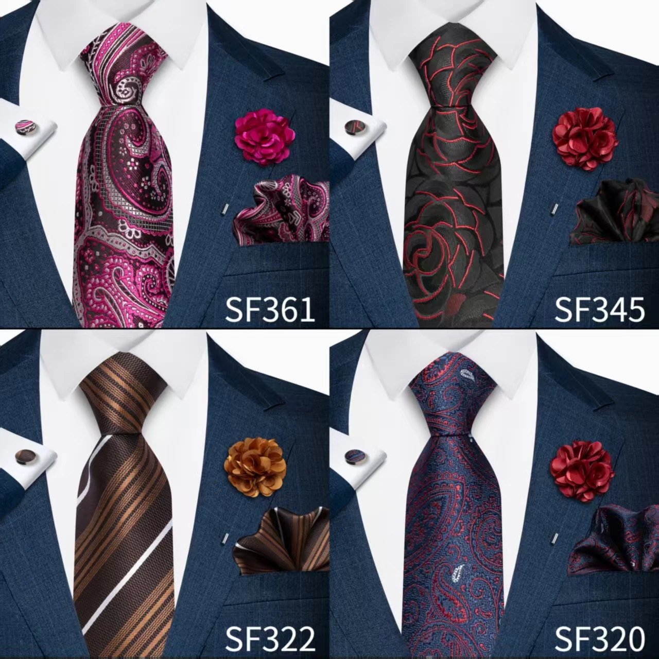 Costume formel pour hommes 4 pièces