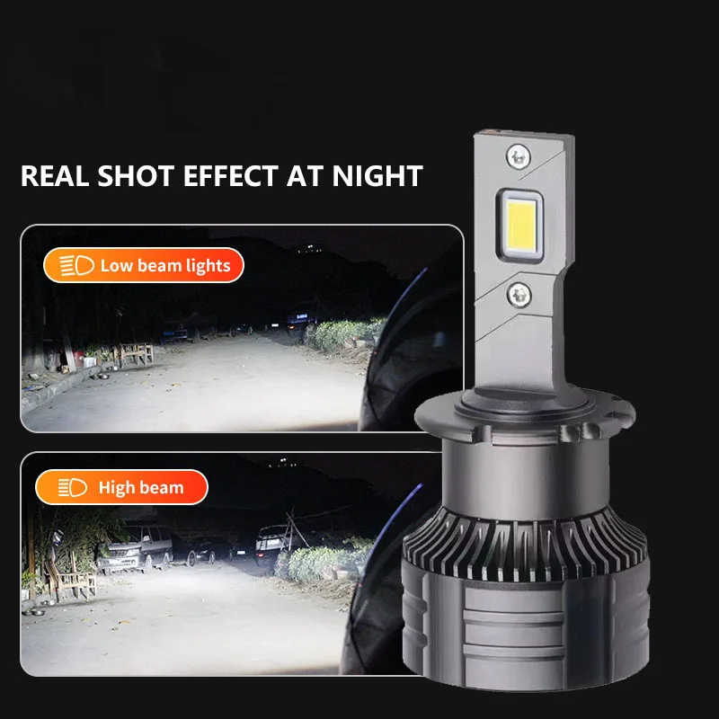 D2S Led Car Headlight D4S 160W Canbus Bulbs CSP D1S D3S D5S D8S Led 30000LM Super Bright D2R D4R  Auto Turbo Fan ​Lamp Plug&Play