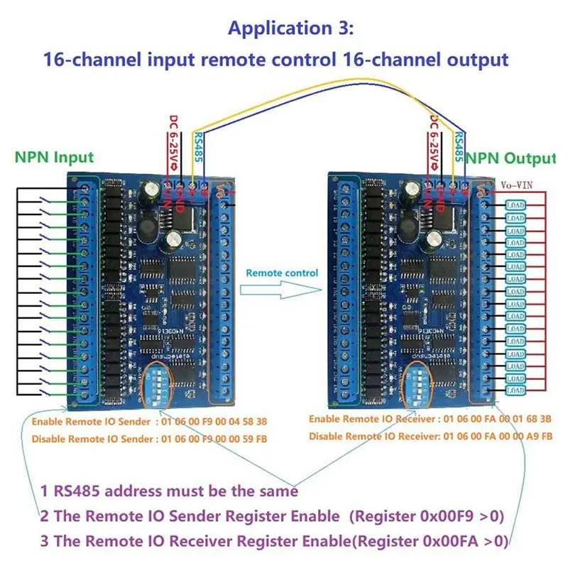 Superior-2X DC 12V 24V 16 Input 16 Output RS485 Remote Control Switch PLC IO Expansion Board Modbus RTU Module, Only Board
