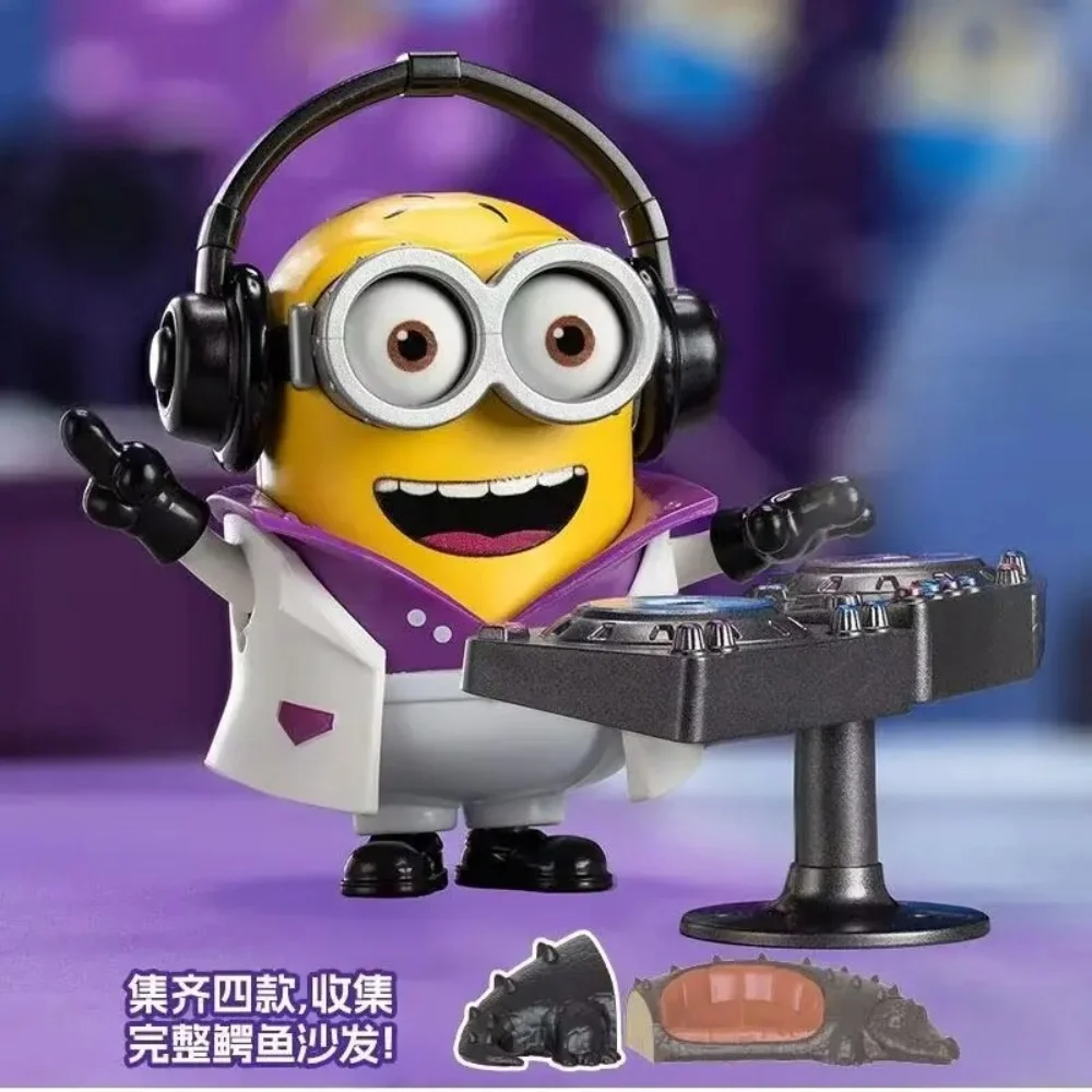 NIEUWE Originele BLOKEES Minions Kevin Carl Phil Anime Figuren Model Pop Montage Speelgoed Desktop Decoratie Blind Box Verjaardagscadeautjes