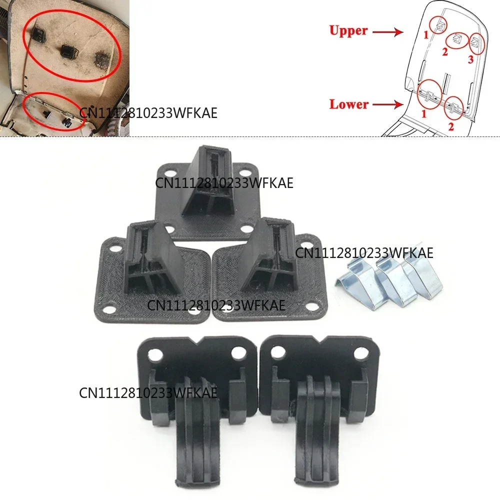 Front Seat Back Clips Upper Lower Backrest Buckles Repair Kit For Porsche Cayenne 955 957 2003-2010