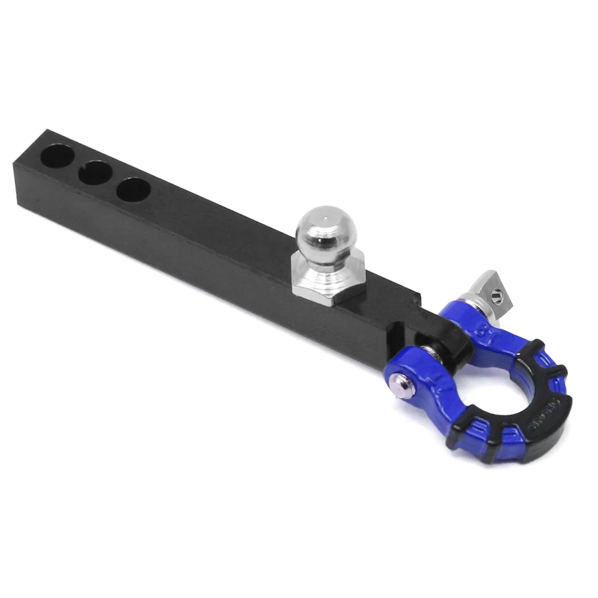 Metal Trailer Tow Hook for 1/10 RC Crawler TRX4 TRX-6 Axial SCX10 90046 Redcat Upgrade Parts,Black+Blue