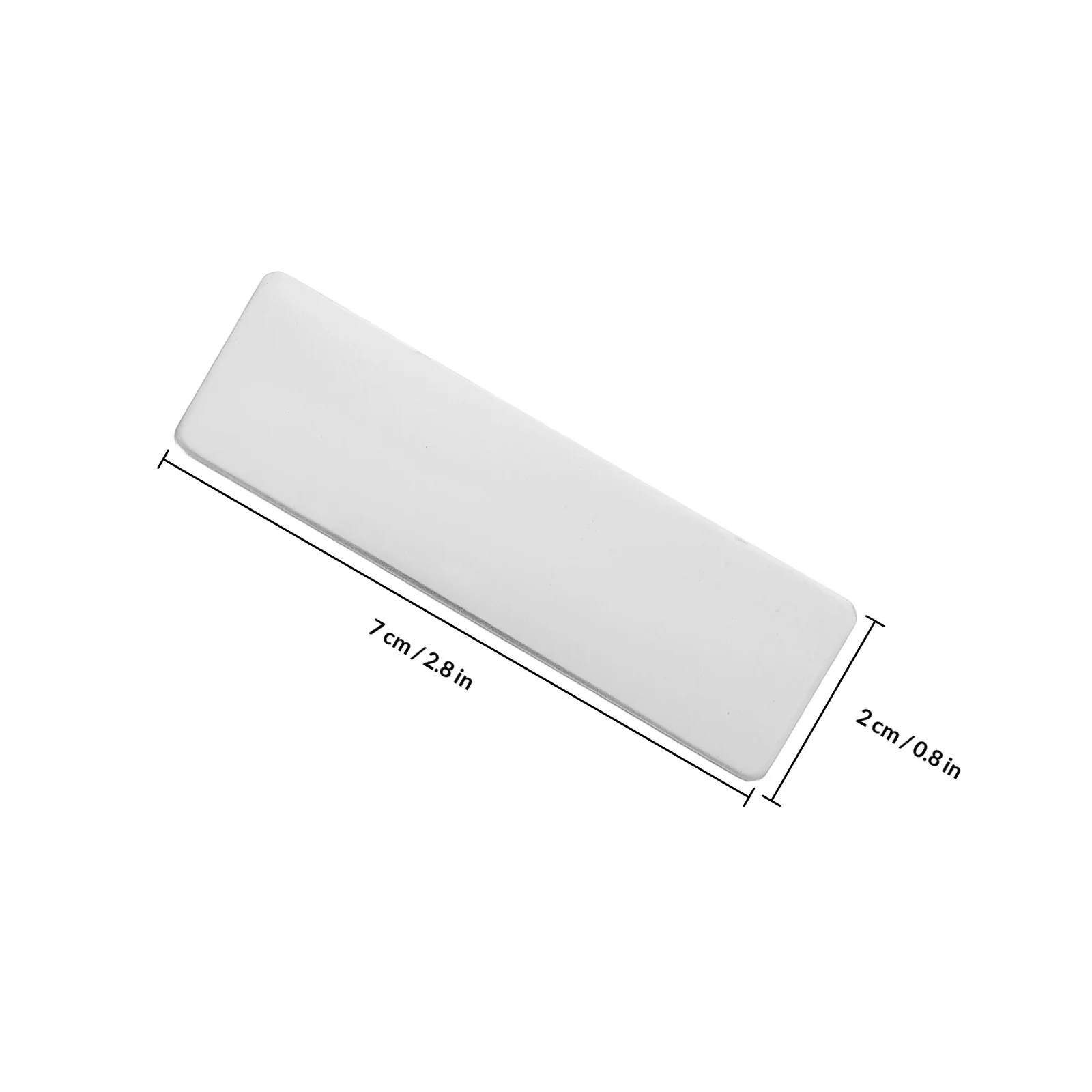 10 Pcs Labels Horizontal Name Badge Blank License Plates Door Silver Desk Signs Plaque
