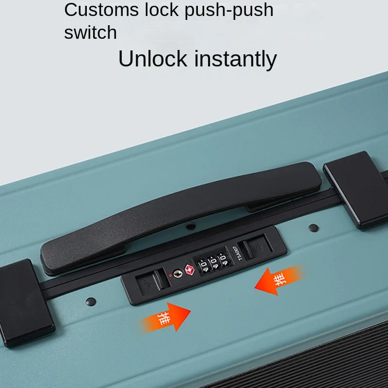 الألومنيوم الإطار الأمتعة عربة حقيبة 20-24 بوصة سعة كبيرة للجنسين قفل مجمع حقيبة سفر مع عجلات صامتة #5