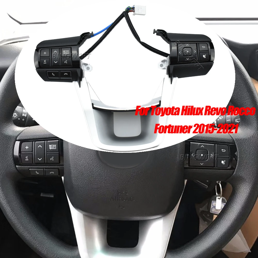 For Toyota Hilux Revo Rocco Fortuner 2015-2021 Multifunctional Steering Wheel Audio Mode Control Switch 84250-0K320