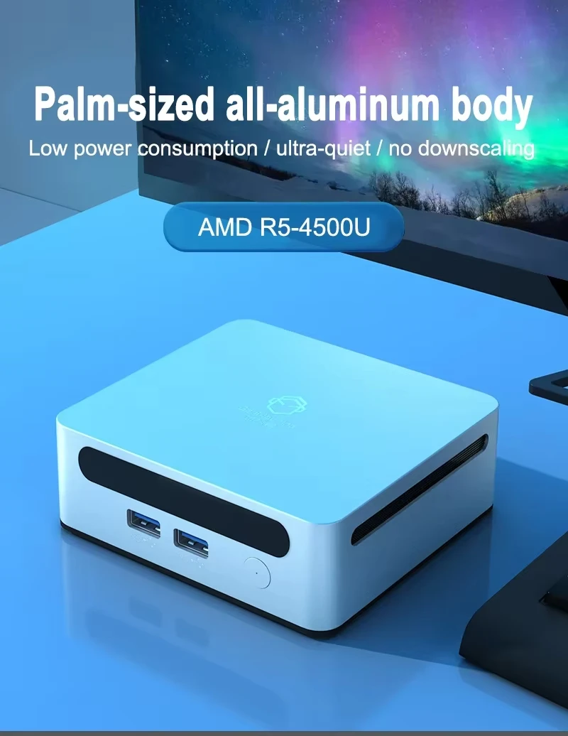 كمبيوتر ألعاب Ryzen 5 4500U/5600H Ryzen7 4700U/5825U Mini Windows 11 DDR4 3200Mhz NVME SSD WiFi 6 BT 5.2