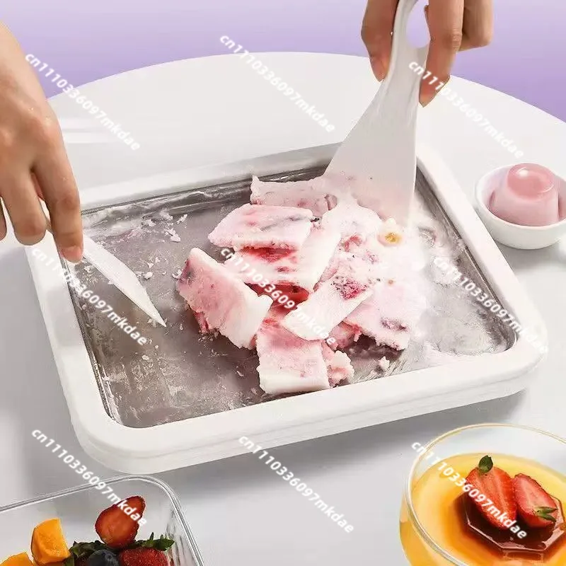 Household Fried Yogurt Machine. Summer Mini Fried Ice Machine. Small Homemade DIY304 Stainless Steel Fried Ice Plate