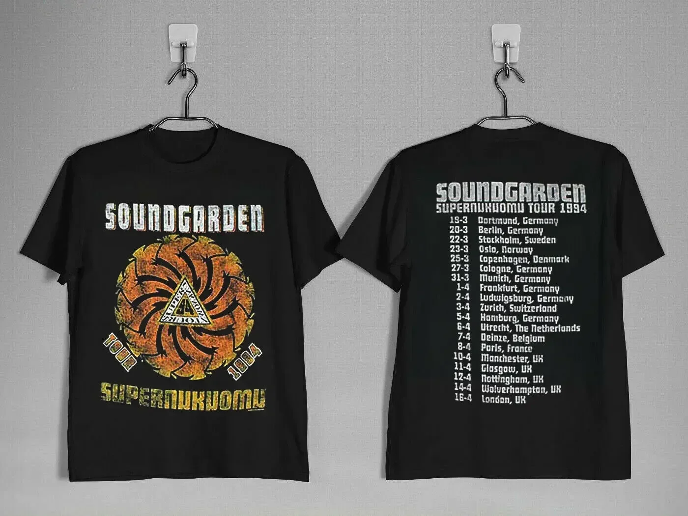 Vintage Rate Soundgarden Superunknown Tour 94 T Shirt for Men Women size S 3XL