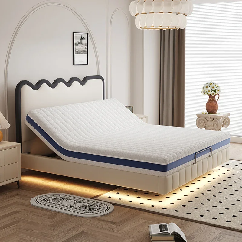 Smart Electric Bed With Mattress New Multiple Function Intelligent Sleep Smart Bed Queen Size Luxury Leather Bed