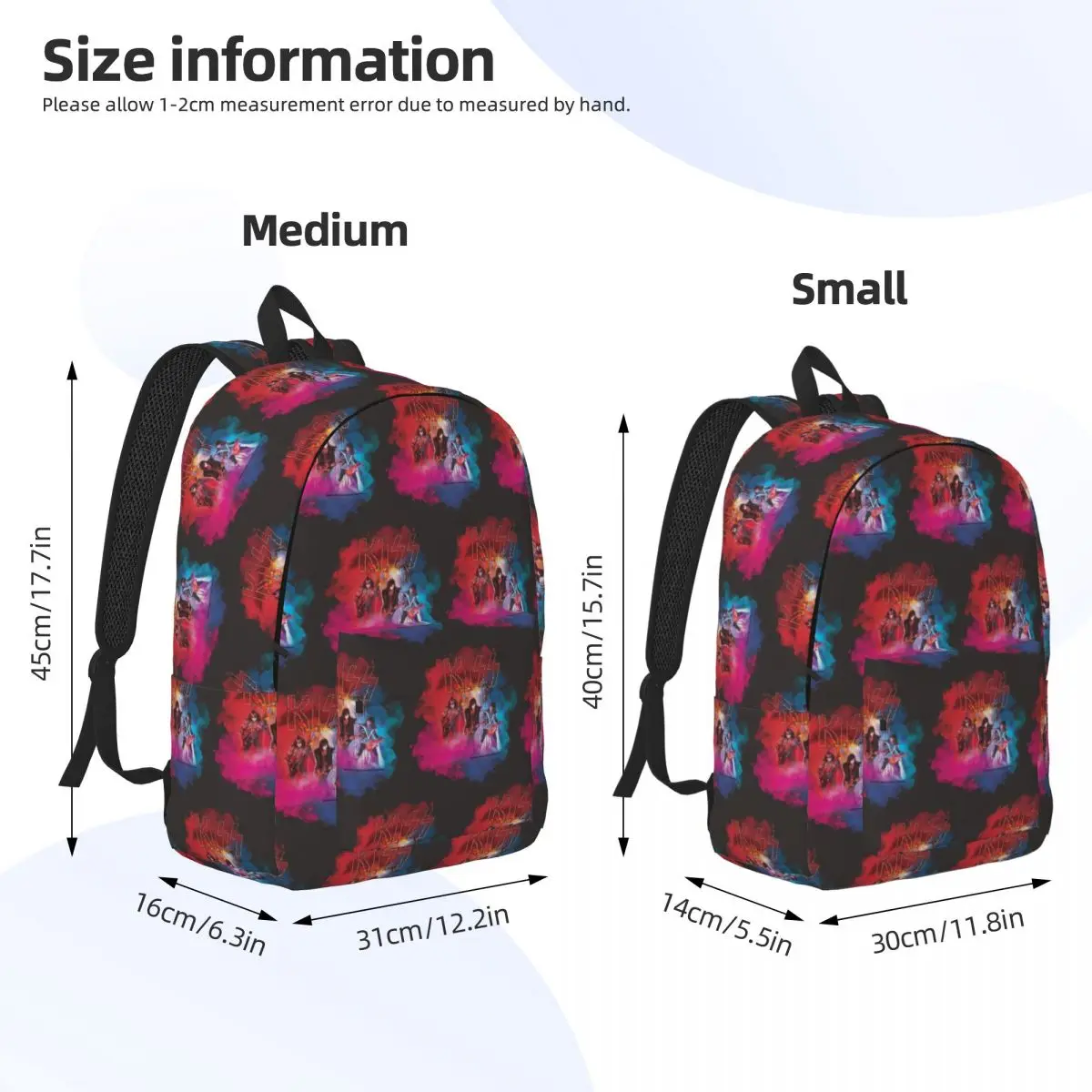 Kiss Smoke Cloud Backpack Daypack Large Capacity Children BookBag School Bag Shoulder Bags for Boys Girls