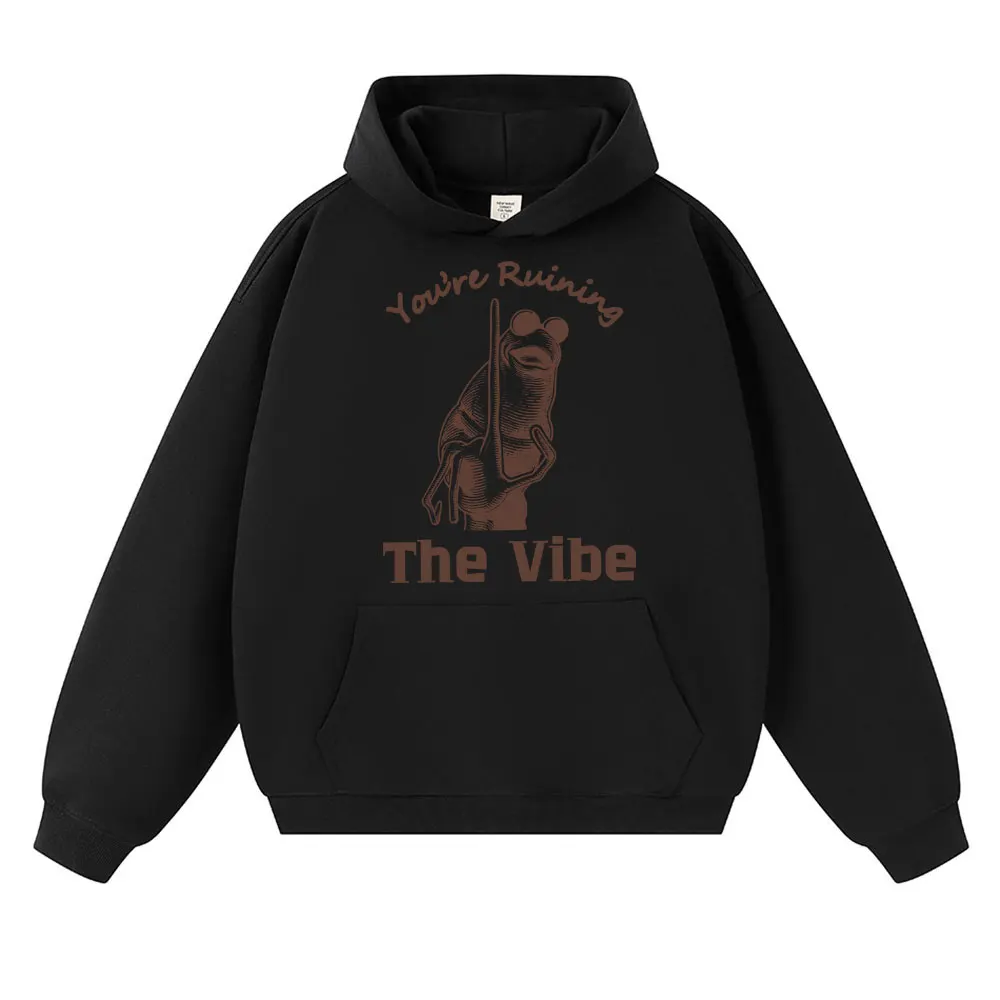 مضحك ماركوس دودة ميمي هوديس أنت تدمير فيبي الفكاهة الجرافيك البلوز الرجال النساء الصوف المتضخم عارضة البلوز