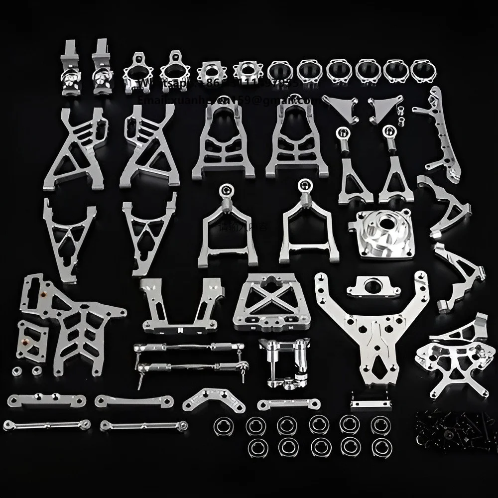 

Upgrade Spare Parts Kit CNC Metal All Aluminum Parts for Rofun Rovan BAHA 1/5 RC Car Buggy 855401 855402