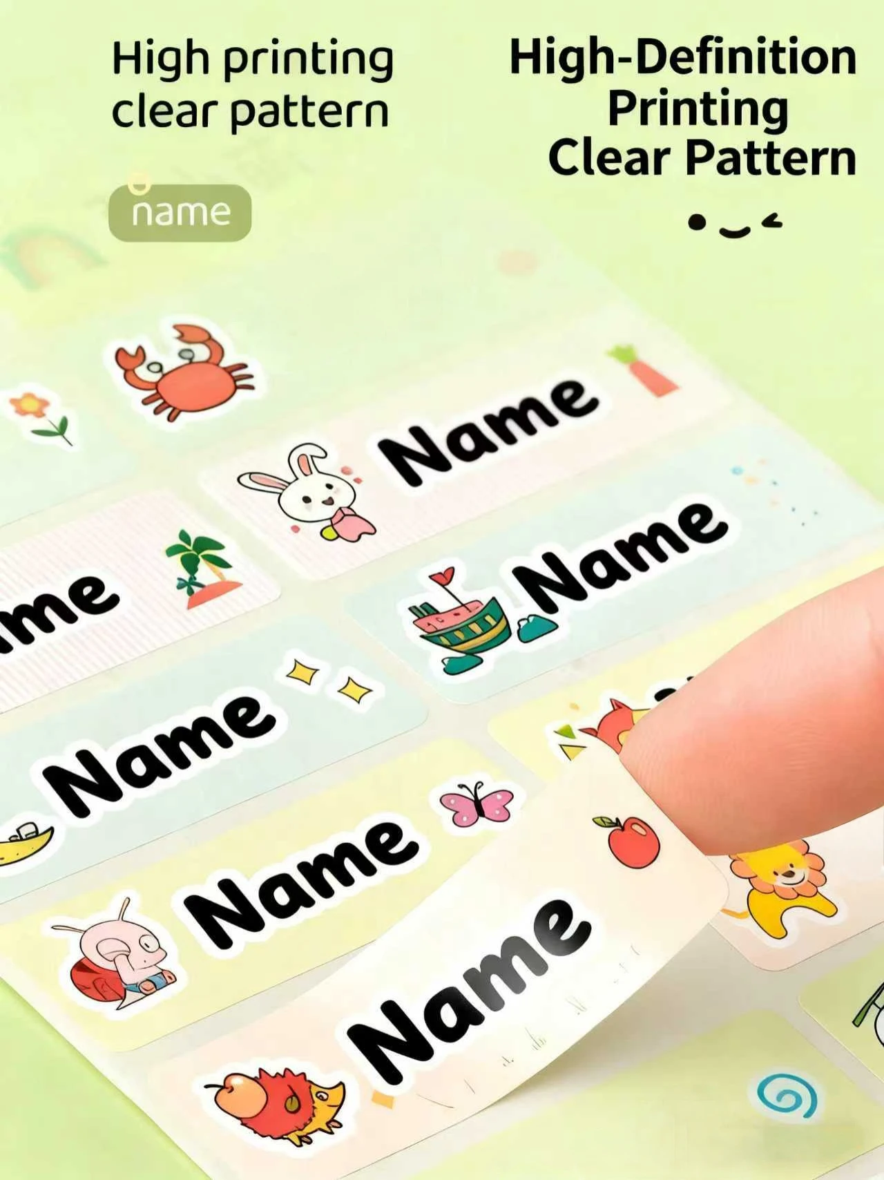 ملصقات اسم مخصصة ملصقات مقاومة للماء للزجاجات والأكواب وأدوات مكتبية للأطفال - تصميمات فريدة من نوعها، هدية متينة وصديقة للبيئة