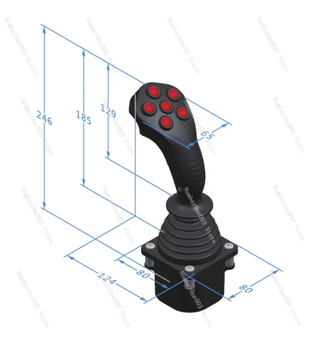 HJ60-2AP-M-J33 Two-axis Push Rod, Control Handle, Excavator Joystick, Bulldozer HJ60-2AC