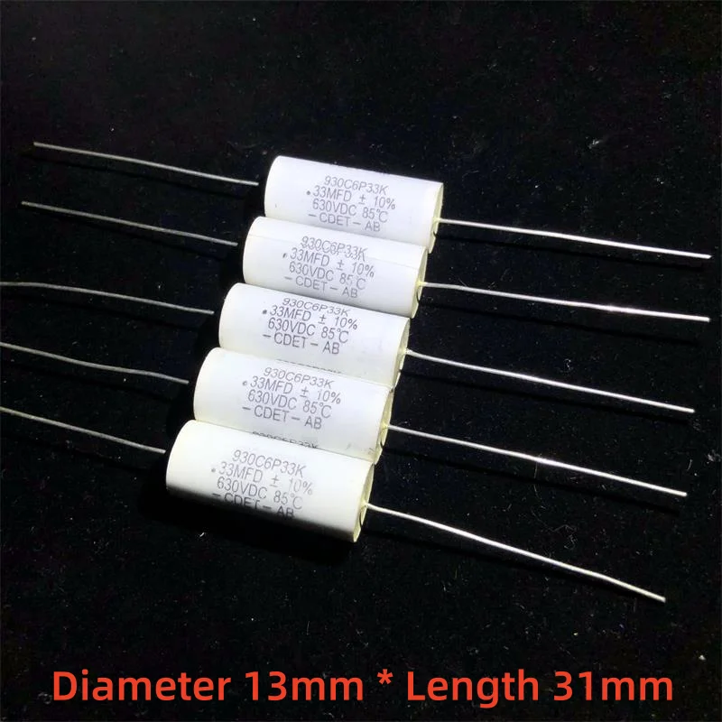 5PCS 930C6P33K 0.33uF 630V Thick Copper Foot Audio Coupling Film Capacitor