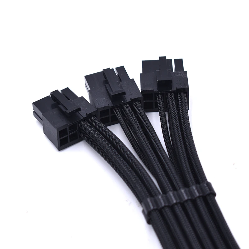 3*CPU/PCI-E 8P to 12VHPWR 16Pin Flexible Silicone Wire Sleeved Adapter Cable for Seasonic modular CPU/PCI-E 8P interface