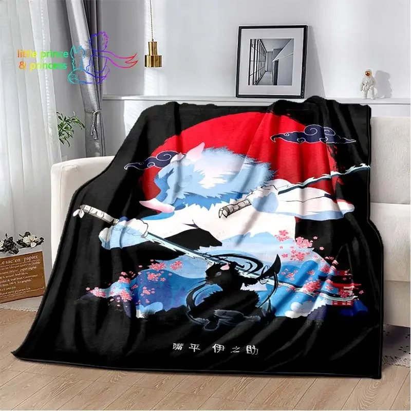 Hashibira Inosuke Demon Slayer Character Anime Blanket Lightweight Comfortable Soft Breathable Ultra Warm Blanket Bedding Travel