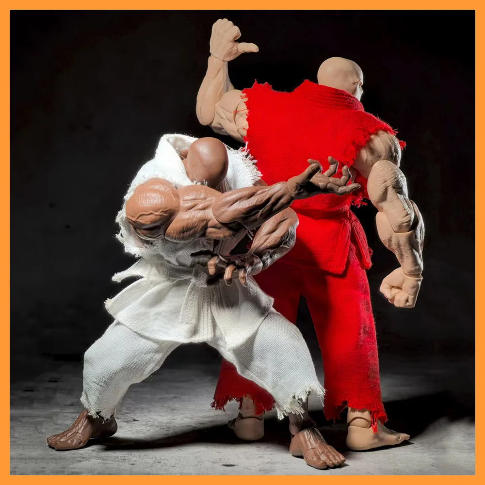 【Solo ropa】 1/12 Romankey, traje de artes marciales suelto súper móvil para chico grande, conjunto de ropa de lucha para juguete corporal muscular fuerte de 6 pulgadas