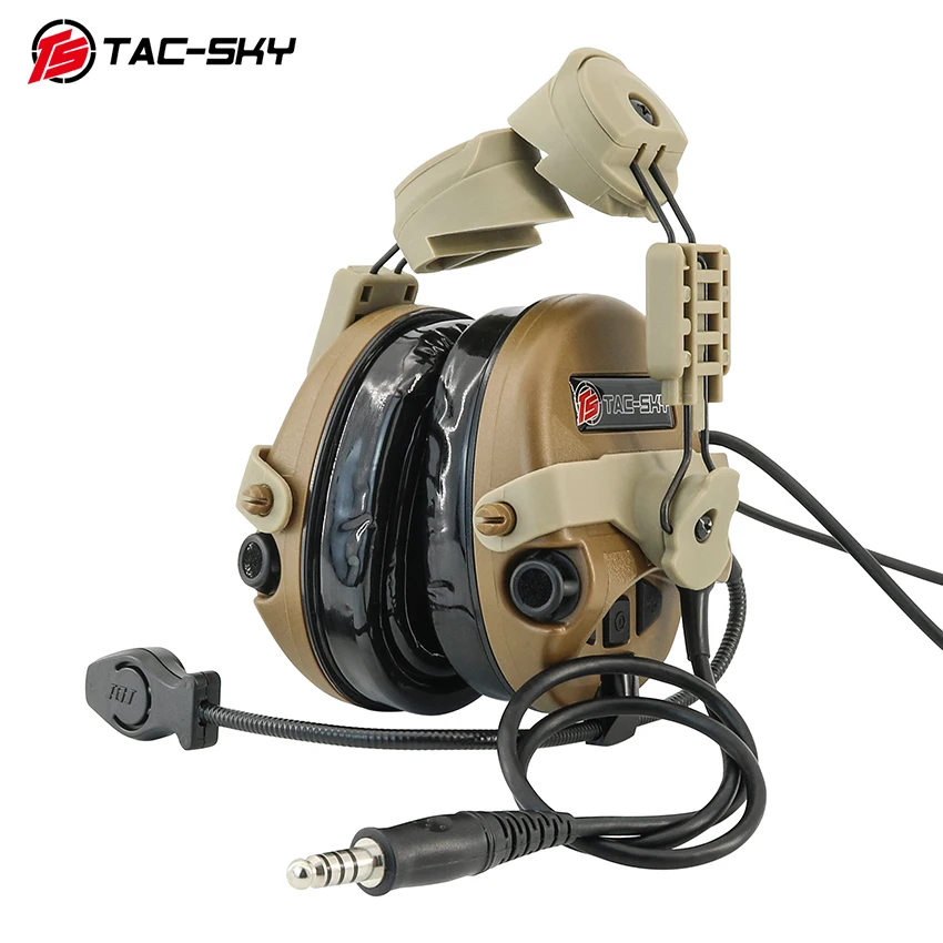 

TS TAC-SKY ARC OPS-CORE Rail Dual Purpose New Bracket, Silicone Earmuffs, Airsoft Hunting and Shooting Pickup Tactical Headset