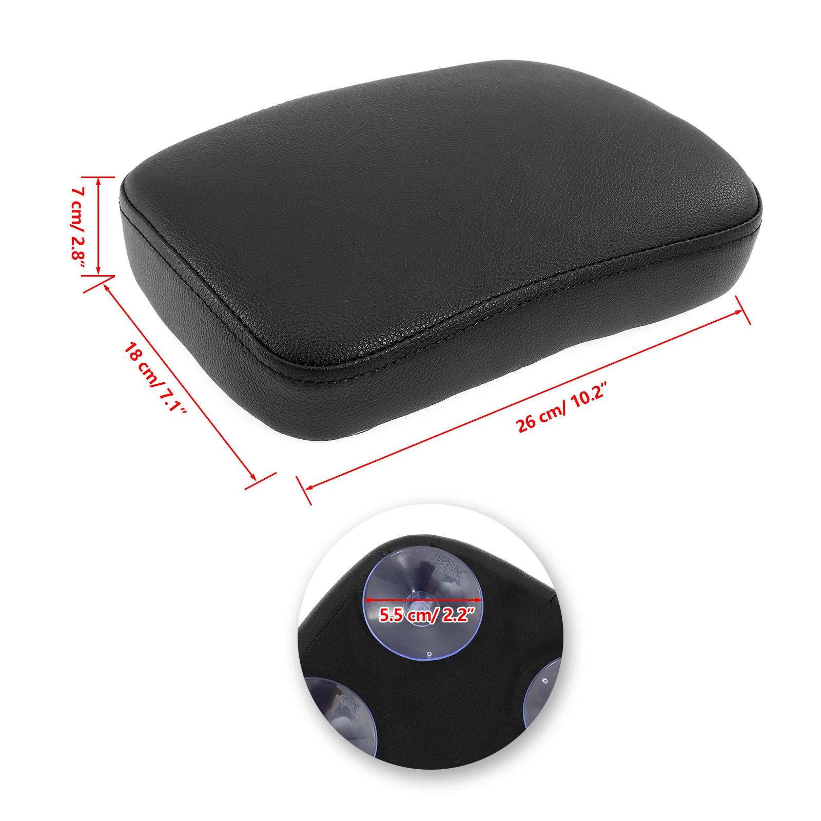 Motorcycle Rear Passenger Cushion 6 Suction Cups Pillion Pad Suction Seat for Harley Motorcycle Custom