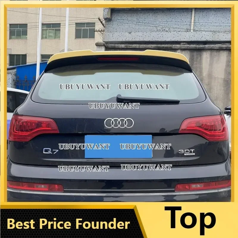 For  Audi Q7 2007 2008 2009 2010-2015 High Quality ABS Material Glossy Black Rear Spoiler Wing Trunk Lid Cover Car Styling