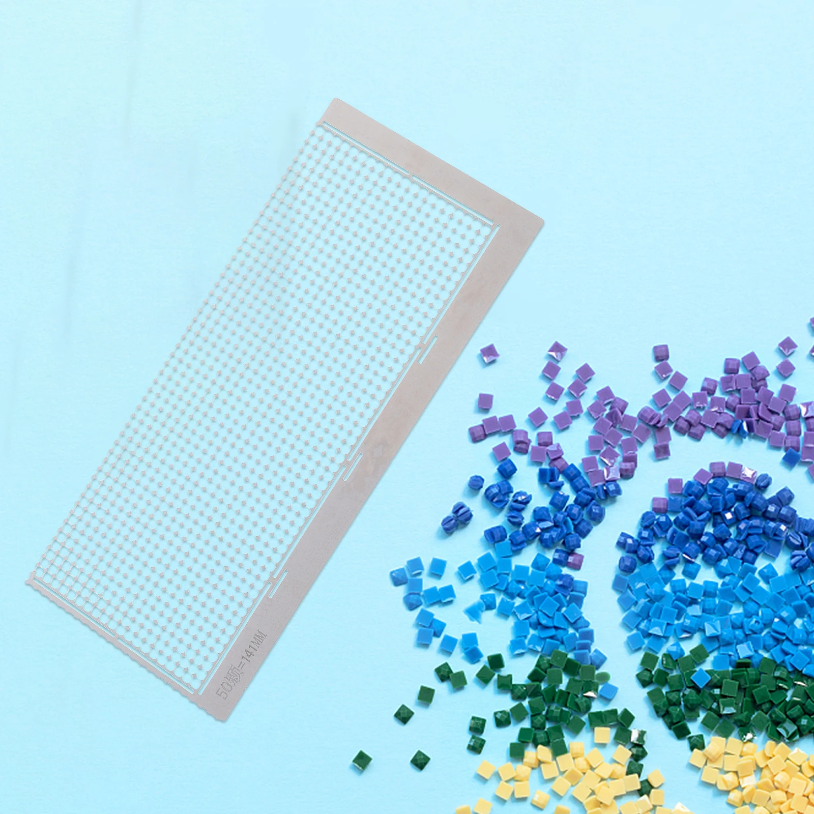 

Diamond Art Ruler Stainless Steel Mesh Tool For Precise Alignment Durable Craft Diy Rhinestone Project Metal Grid Ruler