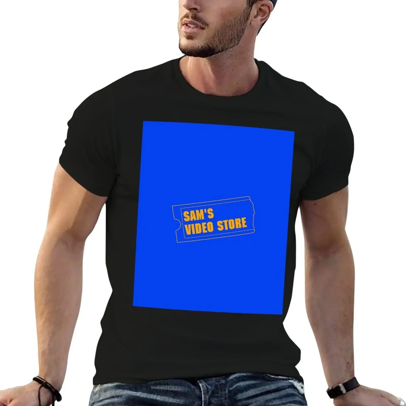 

Sam's Video Store by Tyler Lambert-Perkins T-Shirt cotton graphic tees essential t shirt Men's clothing