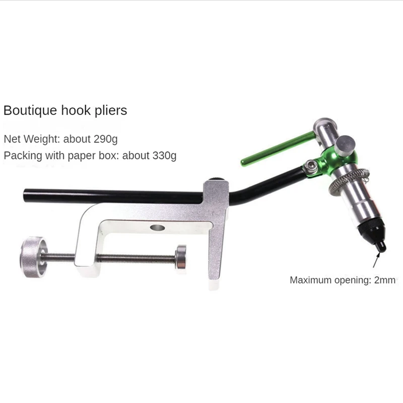 C-Clamp Tying Vise With Steel Hardened Jaws Rotating Hook Tools Tying Thread Bobbin Holder