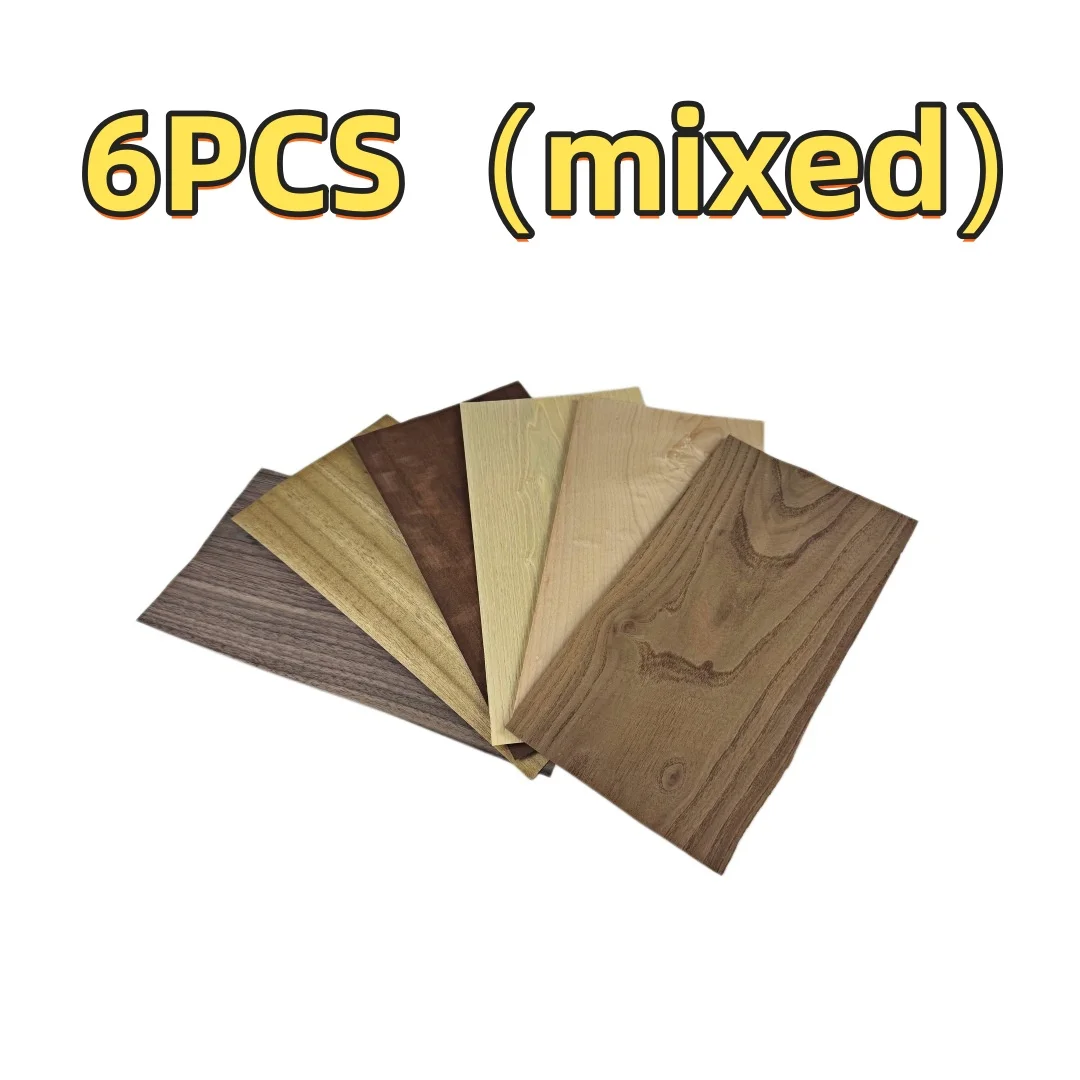 

Wood Veneer Sample Pack 0.5mm – Ebony Rosewood Maple Acacia Poplar Burl Black Walnut Veneer Sheets– 30x15cm