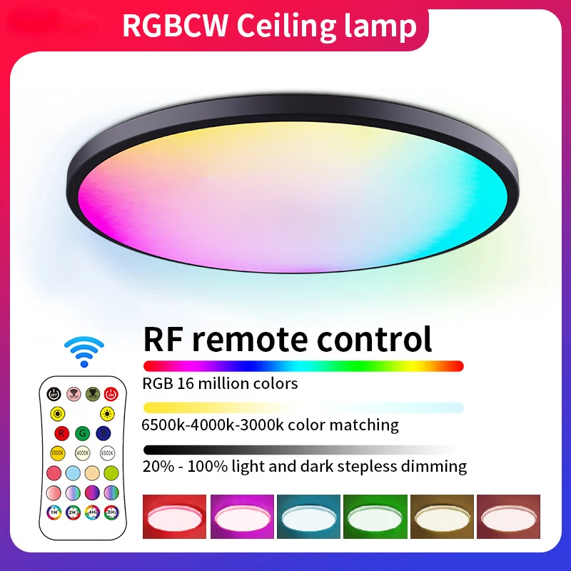 

Modern Smart Ceiling Lamp LED APP Control Dimmable Lights 24W 110V220V For Livingroom Bedroom Study Room Decor Lighting Fixture