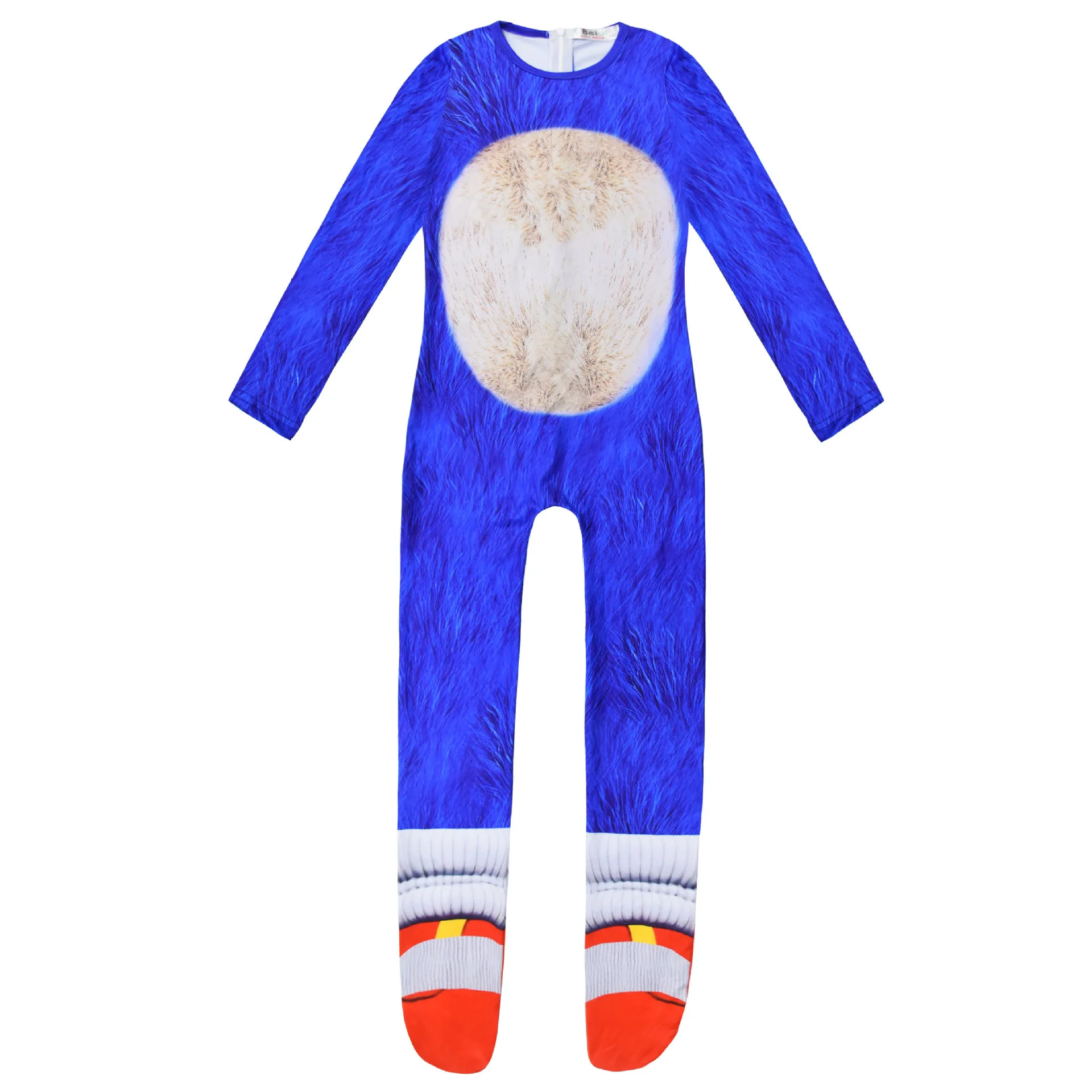 Kids Sonic Anime Cartoon Jumpsuit Mask Outfit for Boys Girls Christmas Halloween Cosplay Costume