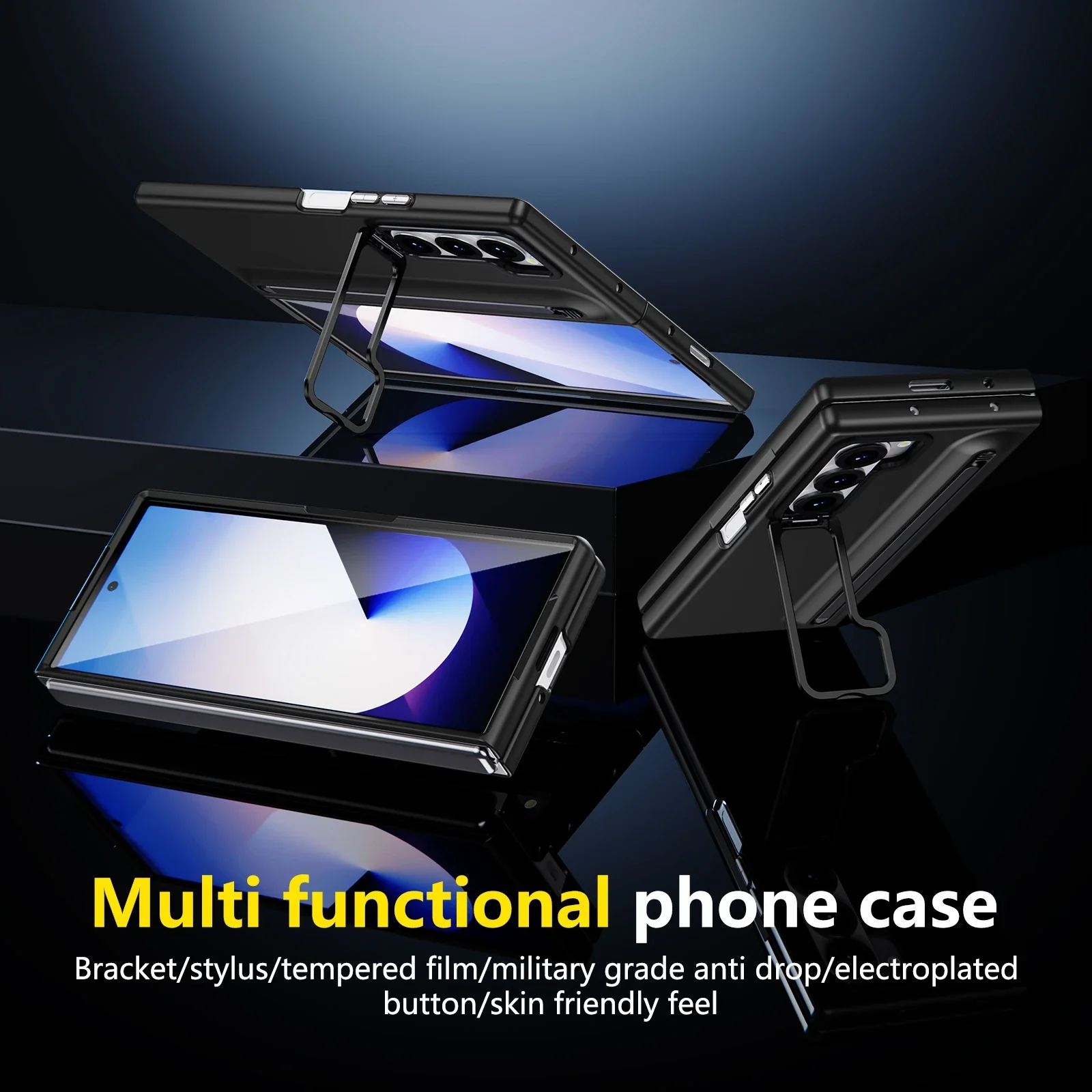 

Металлический держатель для объектива, чехол для телефона Samsung Galaxy Z Fold 7 6 5 4 3, стеклянная пленка для экрана S, слот для ручки, противоударный чехол для Galaxy Fold 6