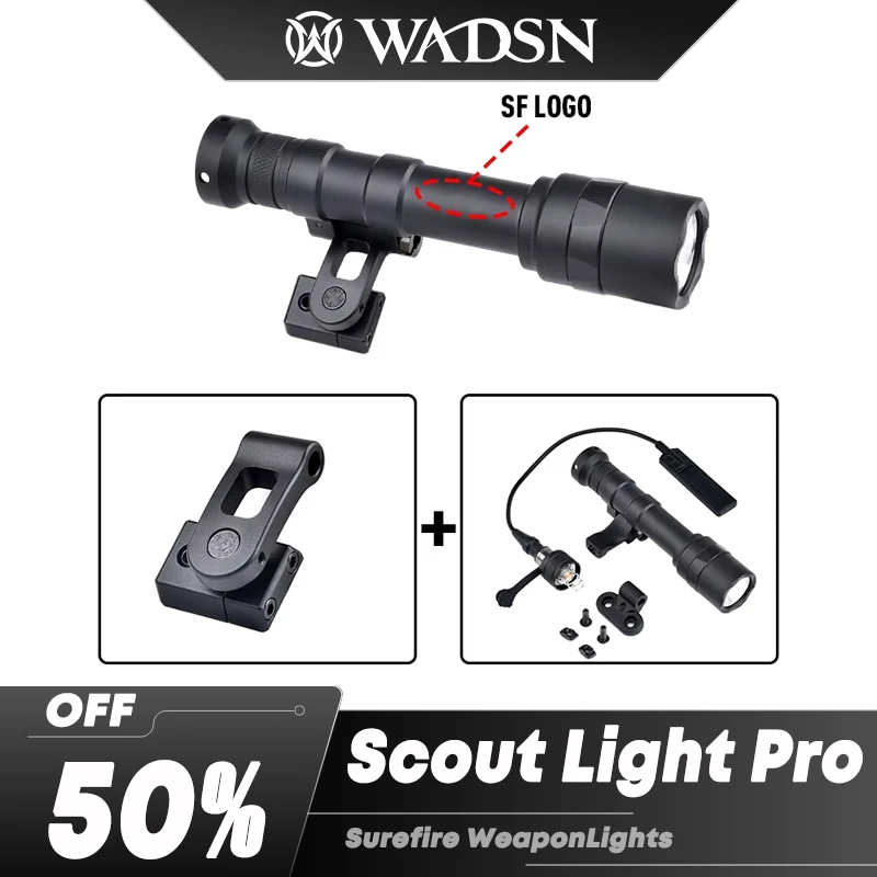 

Тактический фонарь Surefire M300A M600C LED, совместимый с планкой Пикатинни 20 мм, аксессуар для страйкбола и охоты, быстрое крепление на шлем