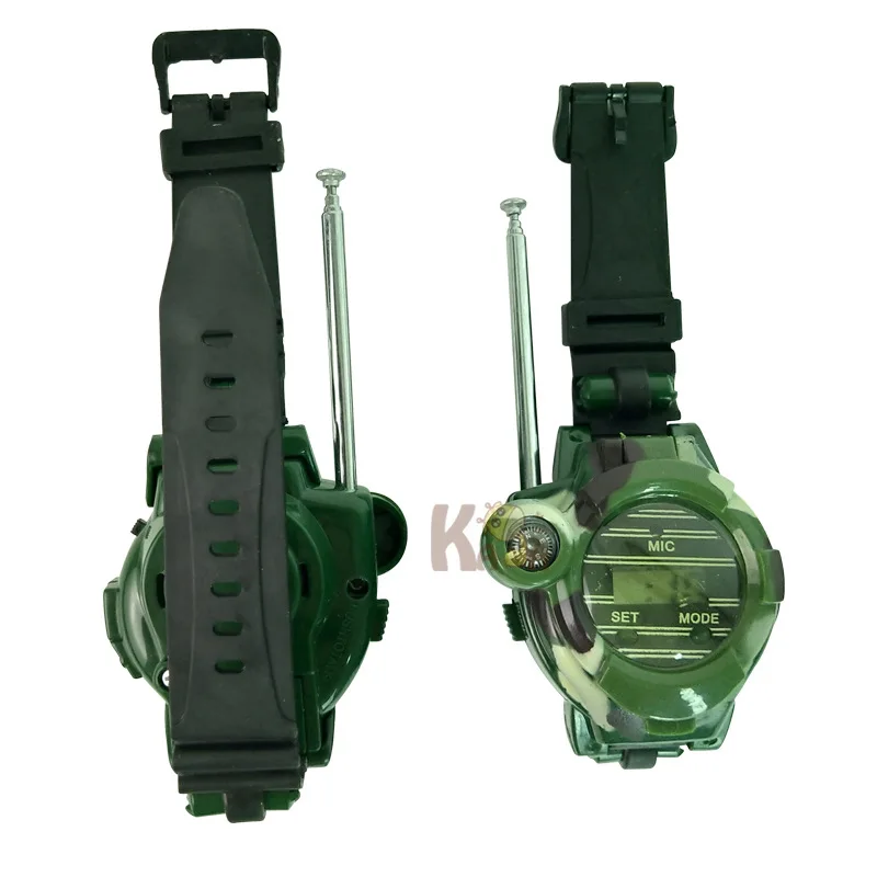 Jam tangan militer 7-in-1, mainan anak-anak, Walkie talkie nirkabel, Kamuflase, mainan anak-anak luar ruangan, mainan komunikator Walkie Talkie, mainan anak-anak