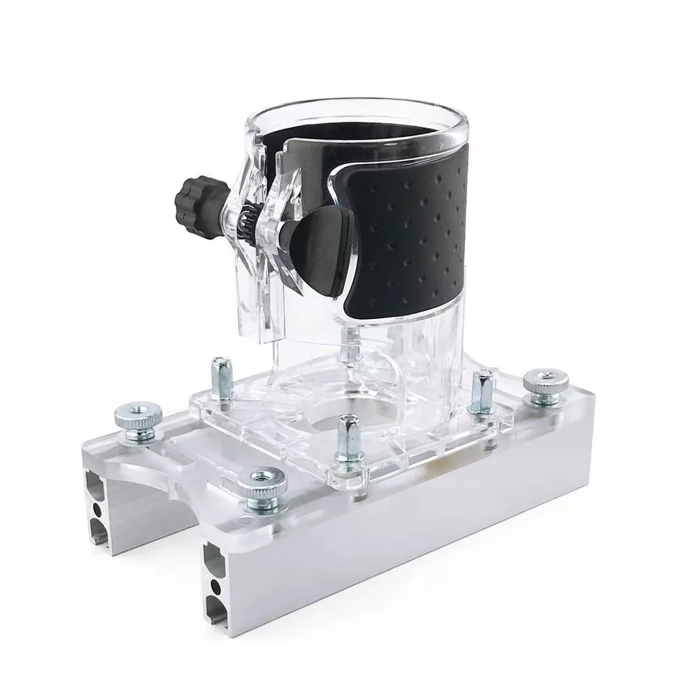 For 63.5-65mm Trimming Machine 2 In 1 Transparent Slotted Bracket Invisible Fasteners Wardrobe Cupboard Panel Punch Locator