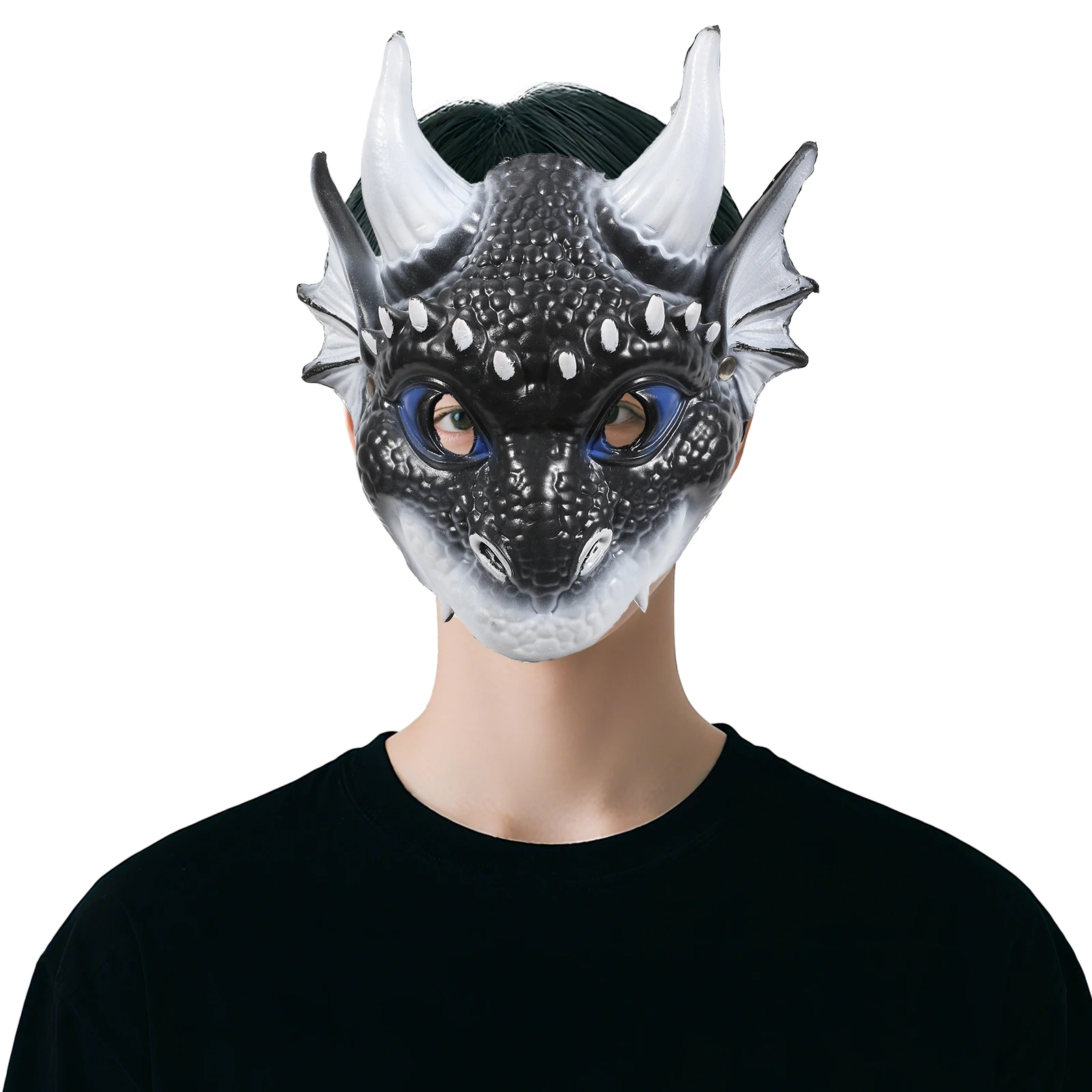 หน้ากากมังกรเด็ก ทำจากยางลาเท็กซ์ อุปกรณ์จัดปาร์ตี้ หน้ากากฮาโลวีน งานคาร์นิวัล หน้ากากสำหรับเด็ก งานเทศกาล ของประกอบการแสดง หน้ากากคอสเพลย์