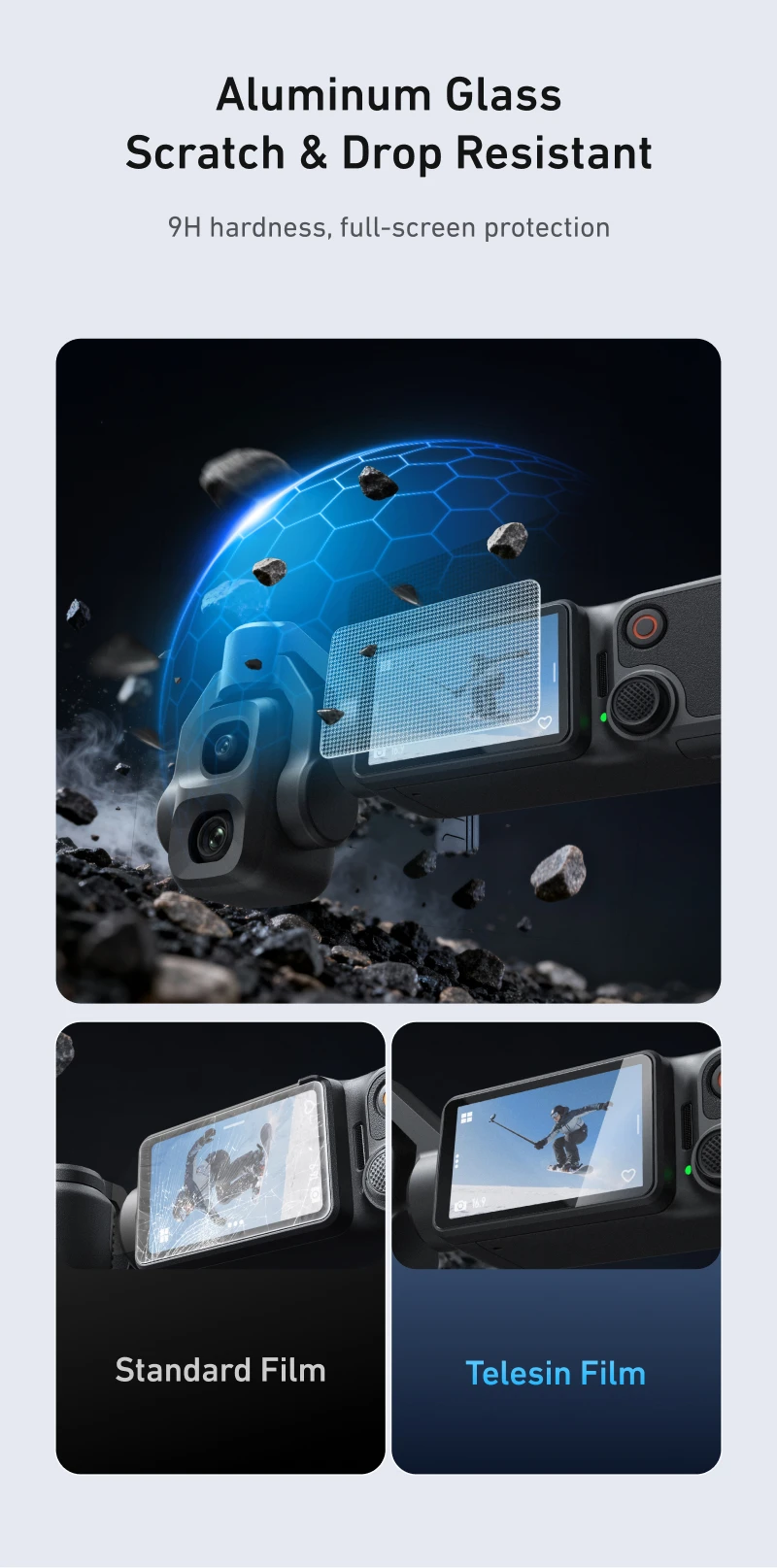 TELESIN AR HD Tempered Film Screen Protector For DJI OSMO Pocket 4P Lens Protective Glass Dustproof for Pocket 4P Accessories