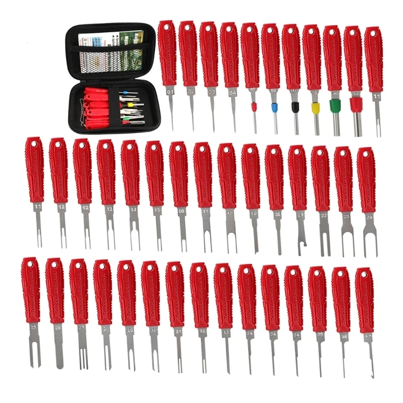  41Pcs Vehicle Wire Harness Pin Extractor Tool Set Terminal Removal Tool For Quick And Safe Connector Disconnection