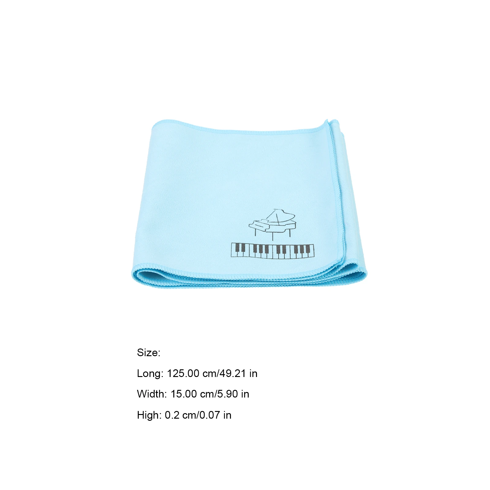 

Piano Keyboard Cover Cloth Anti-scratch Protector Foldable 88 Keys Blue Polyester Protectors