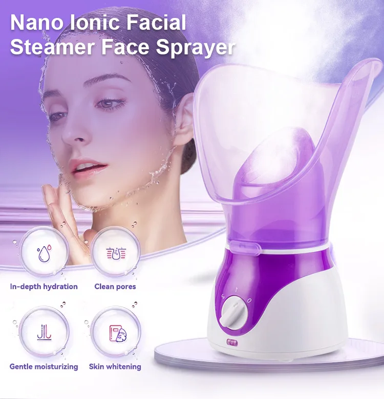 Portable Multifunctional Beauty Device - Hot  Facial Steamer with Mist Sprayer & Aromatherapy Nasal Steamer, Stylish Design