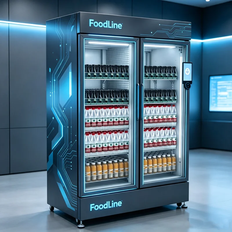Visual and Gravity Recognition Door Opening (double Cabinet) Self-pick-up Vending Machine for Foods and Drinks Customized