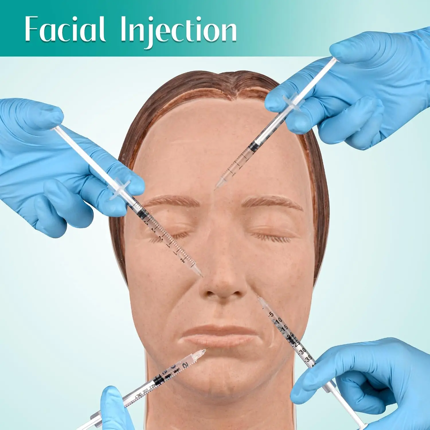Ultrassist Silicone Face Model Mannequin Face Injection Training for Esthetician Facial Micro-Plastic Medical Student Practice