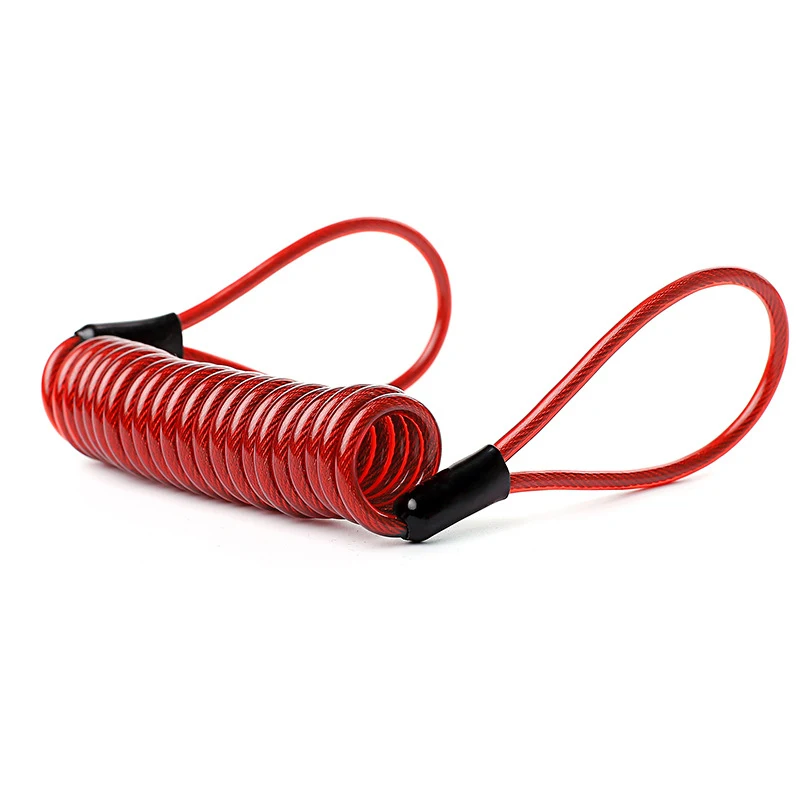 Portable Elastic Security Anti-Theft Spring Rope Motorcycle Wheel Disc Brake Lock Cable Wire