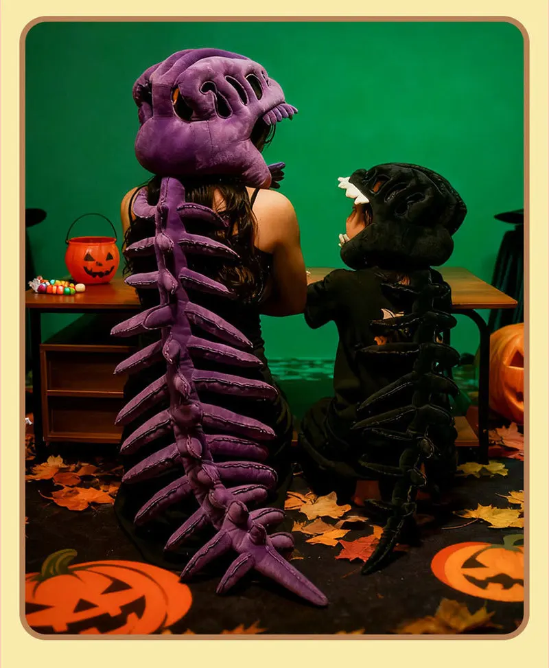 중국 공룡 인형 재고 있음 76-116cm 해골 머리장식 봉제 인형 어린이 코스프레 소품 할로윈 의상 가족을 위한 휴일 선물