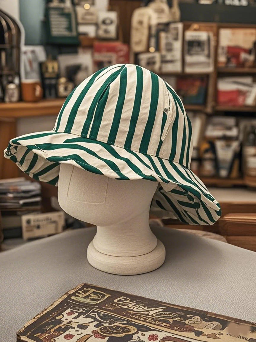 Boy Sun Hat 45-48cm 0-24 Months Baby Striped Cap Girl Solid Sunscreen Hat Cotton Caps Kid Grid Cotton Windproof Hats image 5