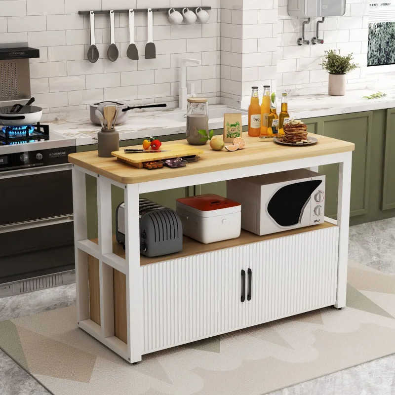 Kitchen shelf Floor-to-ceiling multi-layer vegetable cutting table Against the wall Multifunctional locker Household kitchen